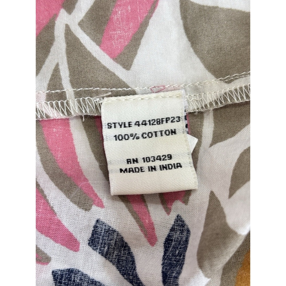 Caffe Marrakesh 100% Cotton‎ Womens 3X Shirt 3/4 Sleeve Botanical Vacation - Picture 9 of 11